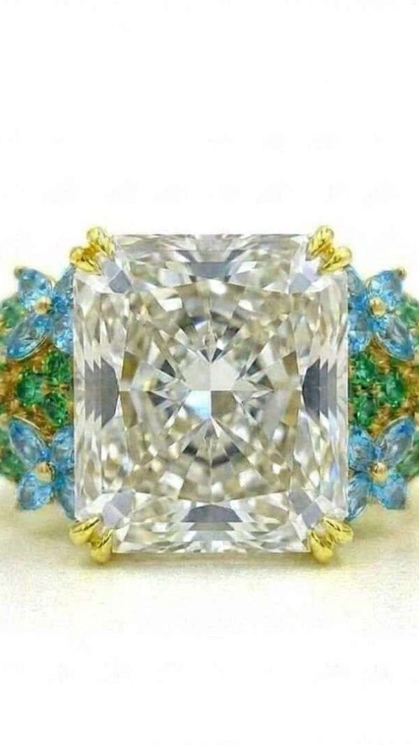 Modified Radiant Diamond Ring