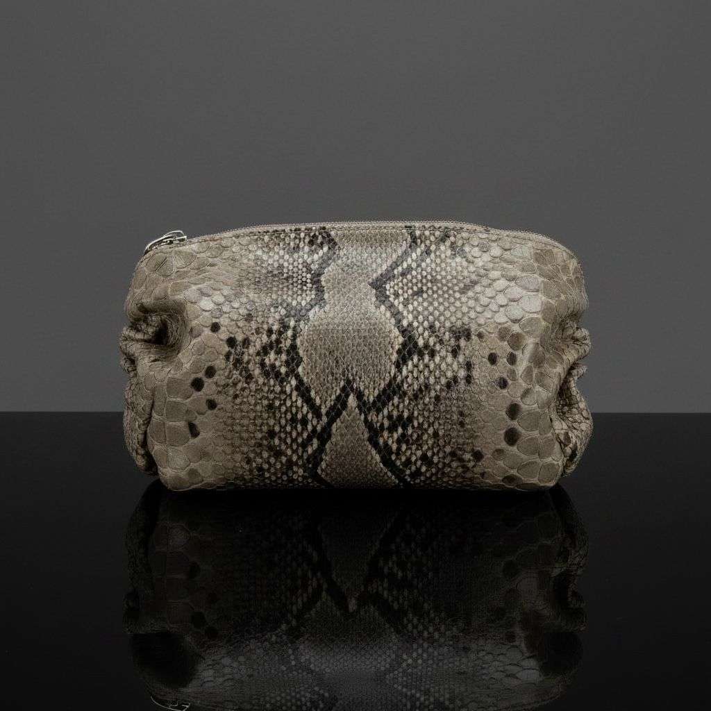 Python Stamped Vegan Leather Bag 02